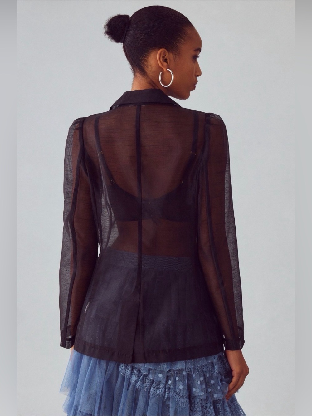 Anthropologie Dolan black sheer blazer - Picture 2 of 5